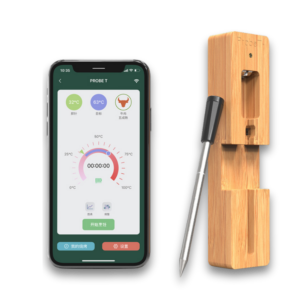 Digitalni bežični termometar sonda, bambus kutija